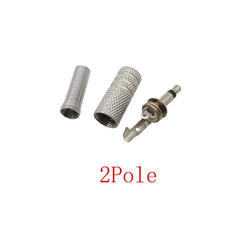 Conector de Metal para auriculares, Conector de Metal de 5 piezas, 3,5mm, 2/3/4 polos, Mono/estéreo, TS/TRS/TRRS, 3,5mm, reparación de bricolaje