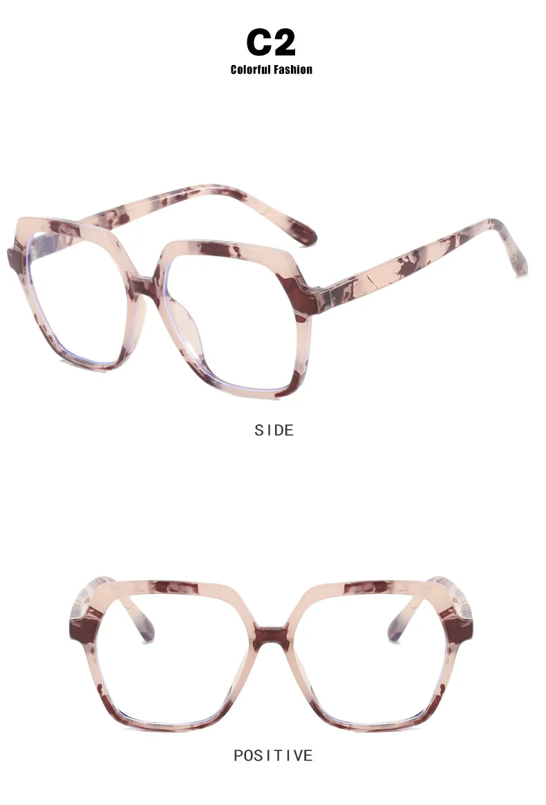 Mode Unregelmäßige Femel Marke Design Verschiedene Farben Rahmen Photochrome Anti Blau Licht Frauen Lesebrille Mehrere Grad – Detail 8