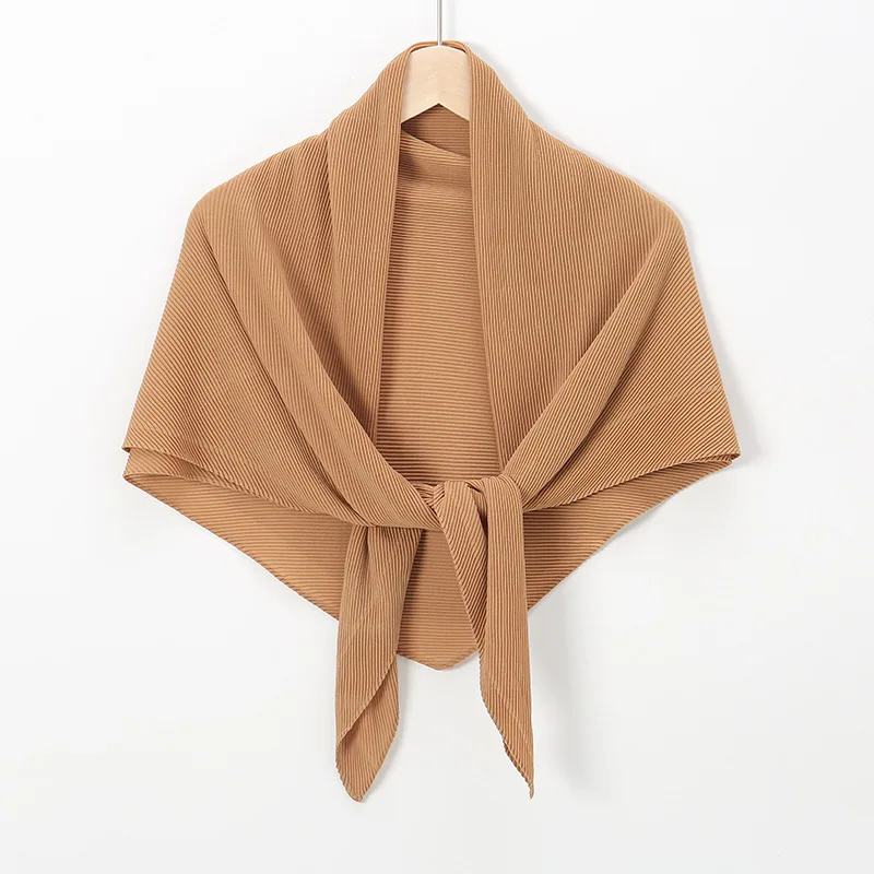 Foulard Carré Instantané en Mousseline de Soie pour Femme, Châle de 100x100cm, de Couleur Unie, Idéal pour la Plage et l'Été, Bandeau de Sauna, Hijab Musulman