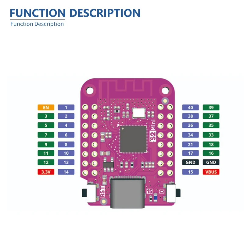 ESP32 S2 Mini V1.0.0 ESP32-S2 4MB FLASH 4MB PSRAM W IFI Development Board