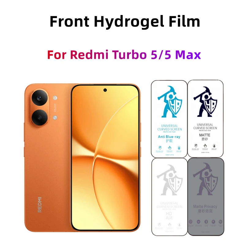 

2 шт. матовая гидрогелевая пленка для Redmi Turbo 5 Max, HD-защитная пленка для экрана Redmi Turbo 5/Turbo 5 Max, защита глаз, антишпионская защита