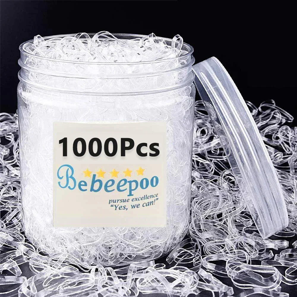 

Clear Ponytail Ropes Rubber Bands Holder Elastic for Women Girls Bind Tie Holder Hair Accessories Hair Styling Tools
