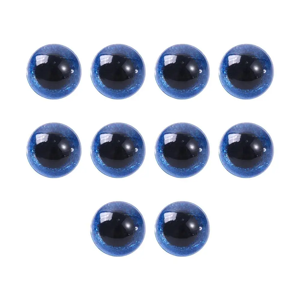 Yeux de sécurité en plastique à paillettes 3D pour jouet Amigurumi beurre, yeux exécutifs pour poupées, mélange animal, 14mm, 16mm, 18mm, 20mm,