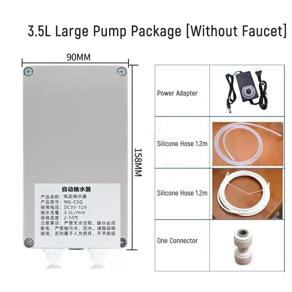 Elektrische Kraan Waterpomp 12V 2L/min 3.5L/min Kraan Automatische Zuigpomp Camper Boot Caravan Elektrische keuken Waterpomp