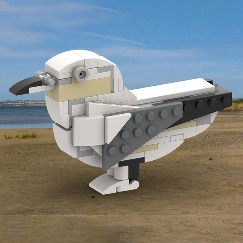 QWER Creators Animal Series Model MOC Building Bricks Seagull Animal Decor Modular Technology Gift Holiday Assemble Children Toy