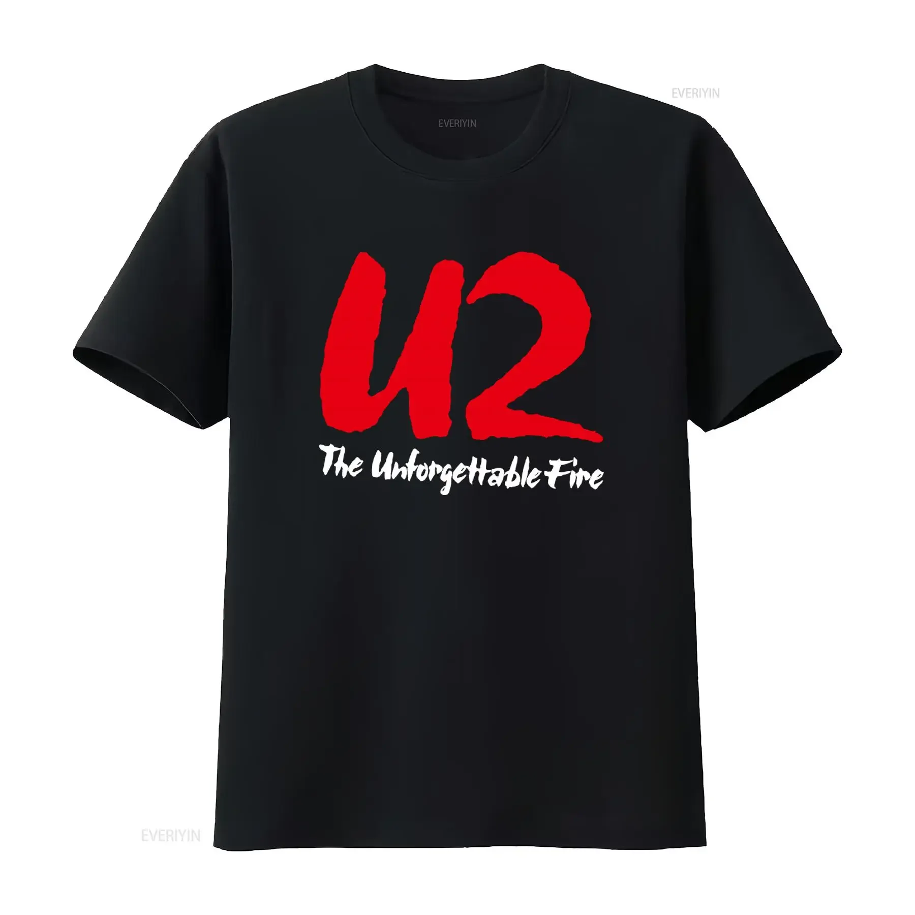 Camiseta Vintage U2 Unforgettable Fire 1985, Lavada, Respirável, Estilosa, Macia, Streetwear Designer para Homens