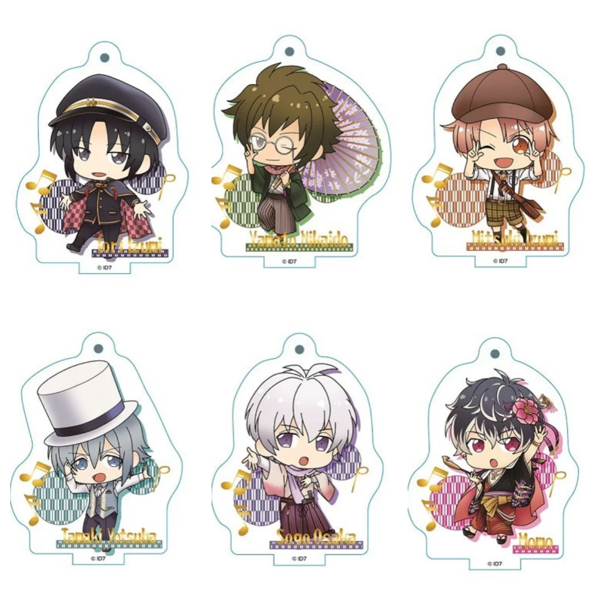 Anime  IDOLiSH7 Acrylic Keychain Pendant Bag Car Keychain Accessories Cell phone Acrylic Key Rings Decor Gift
