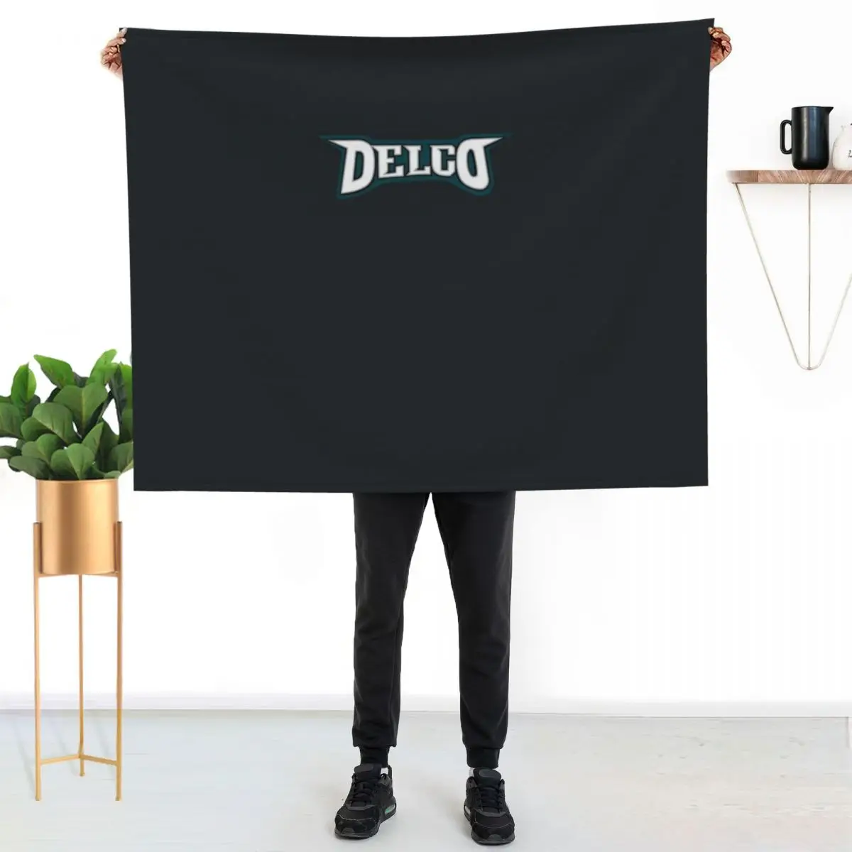 

Delco Eagles Logo Classic T-Shirt Throw Blanket All Season Soft Lightweight Blanket for Home