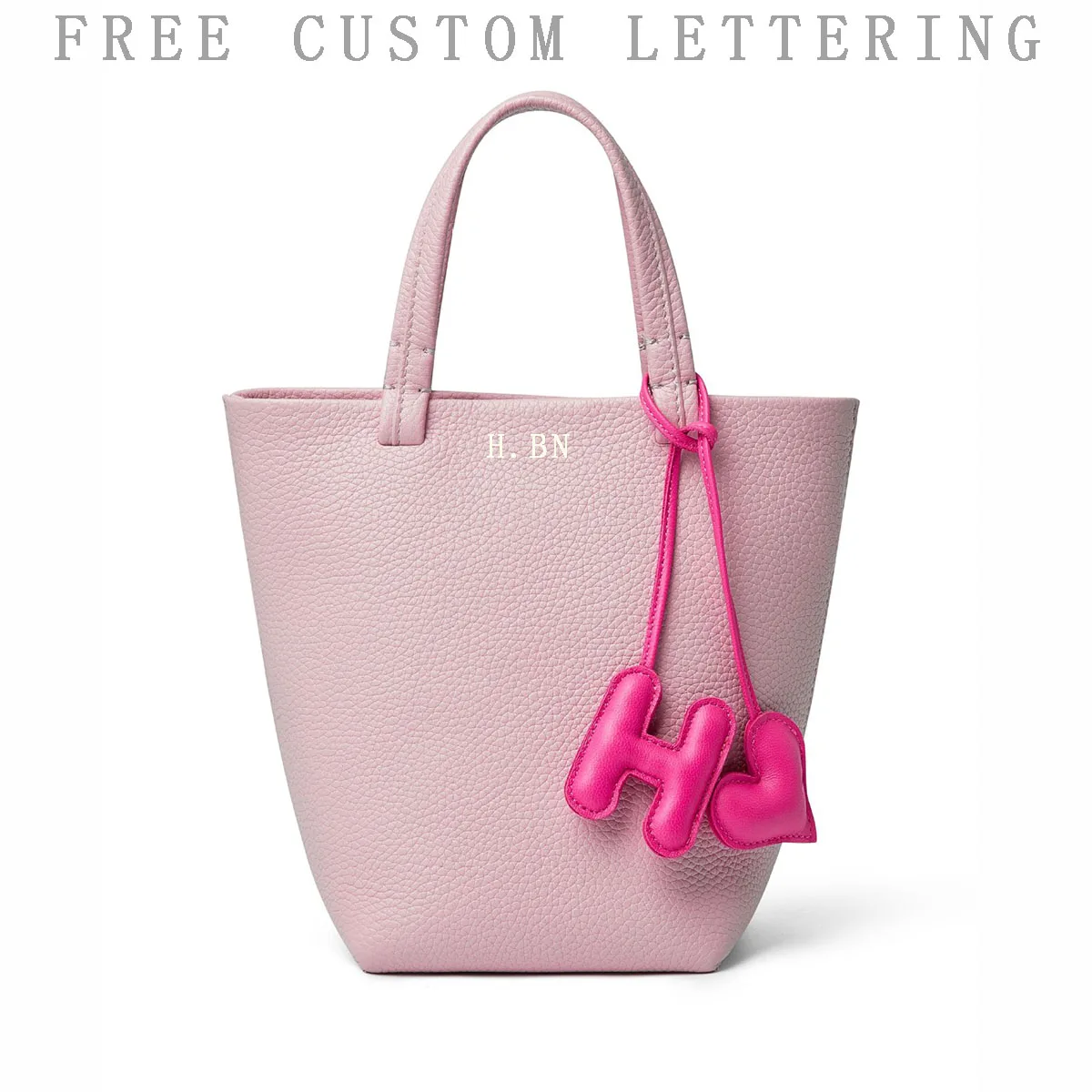 

Genuine leather mini bucket bag 2025 new summer macaron top layer cowhide cute shoulder bag free initials fashion ladies handbag