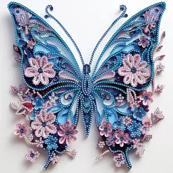 PhotoCustom Diamond Art Painting Kits For Adults Special Shape Diamond Art For Beginners Butterfly Rhinestones Art Crafts