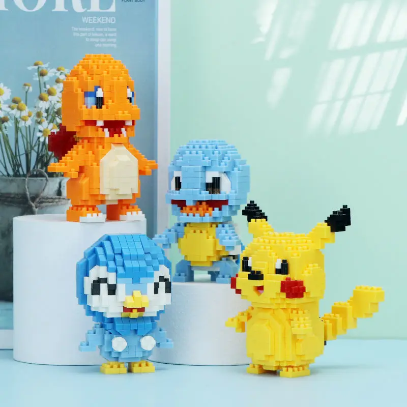 Pokemon Small Simple Building Blocks Character anime figure Action Toys Graphics Diamond Mini Model Pocket Monster Collect Gift