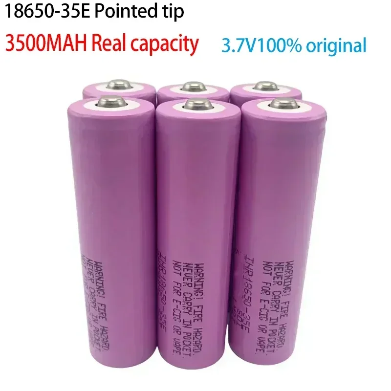 100% Original INR18650 35E rechargeable lithium-ion 3.7V 3500mAh 20A1-20 pcs discharge 18650 screwdriver battery flashlight