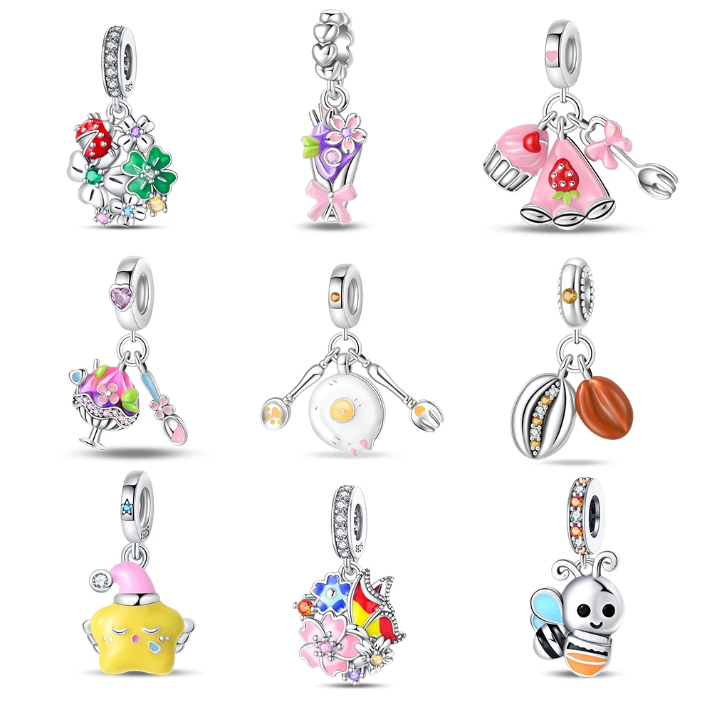 Versilberte Kochpfanne-Charm-Perle für Armbänder, Damenschmuck, Partygeschenk