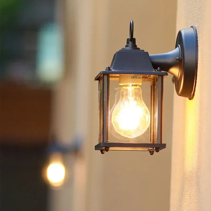 

Retro Outdoor Wall Light Villa Garden Porch Waterproof Lighting Courtyard Corridor Aisel Balcony Vintage E27 Fixtures