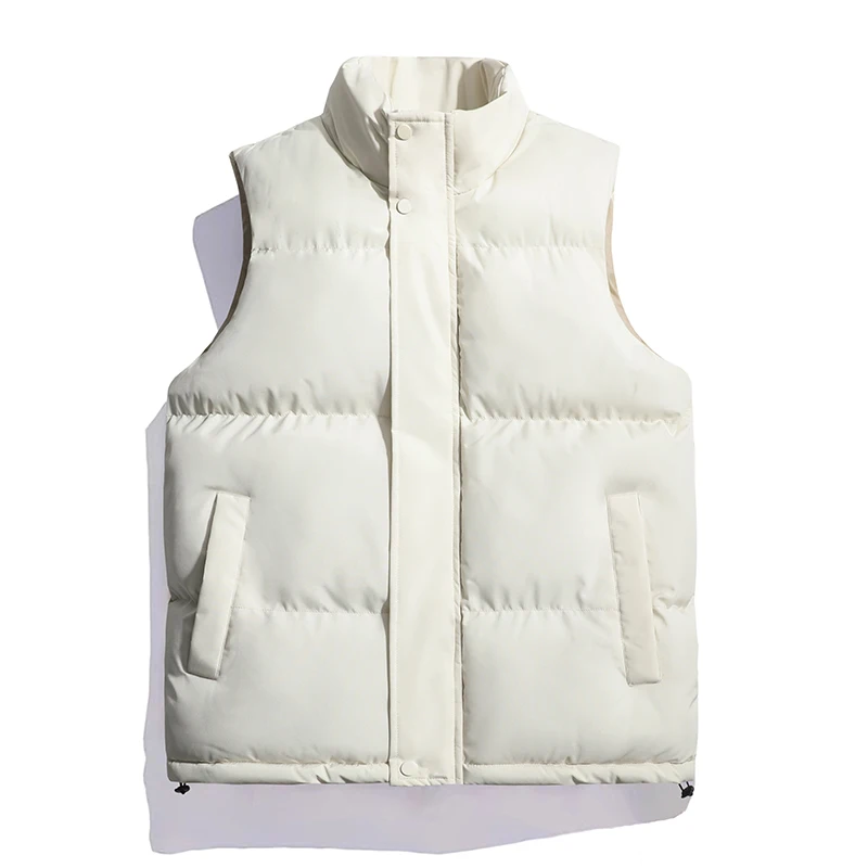 Men' Woman Sleeveless Vest Winter Stand Collar Puffer Parka Coat Outerwear Casual Running Sports Jackets Fitness Warm Waistcoats