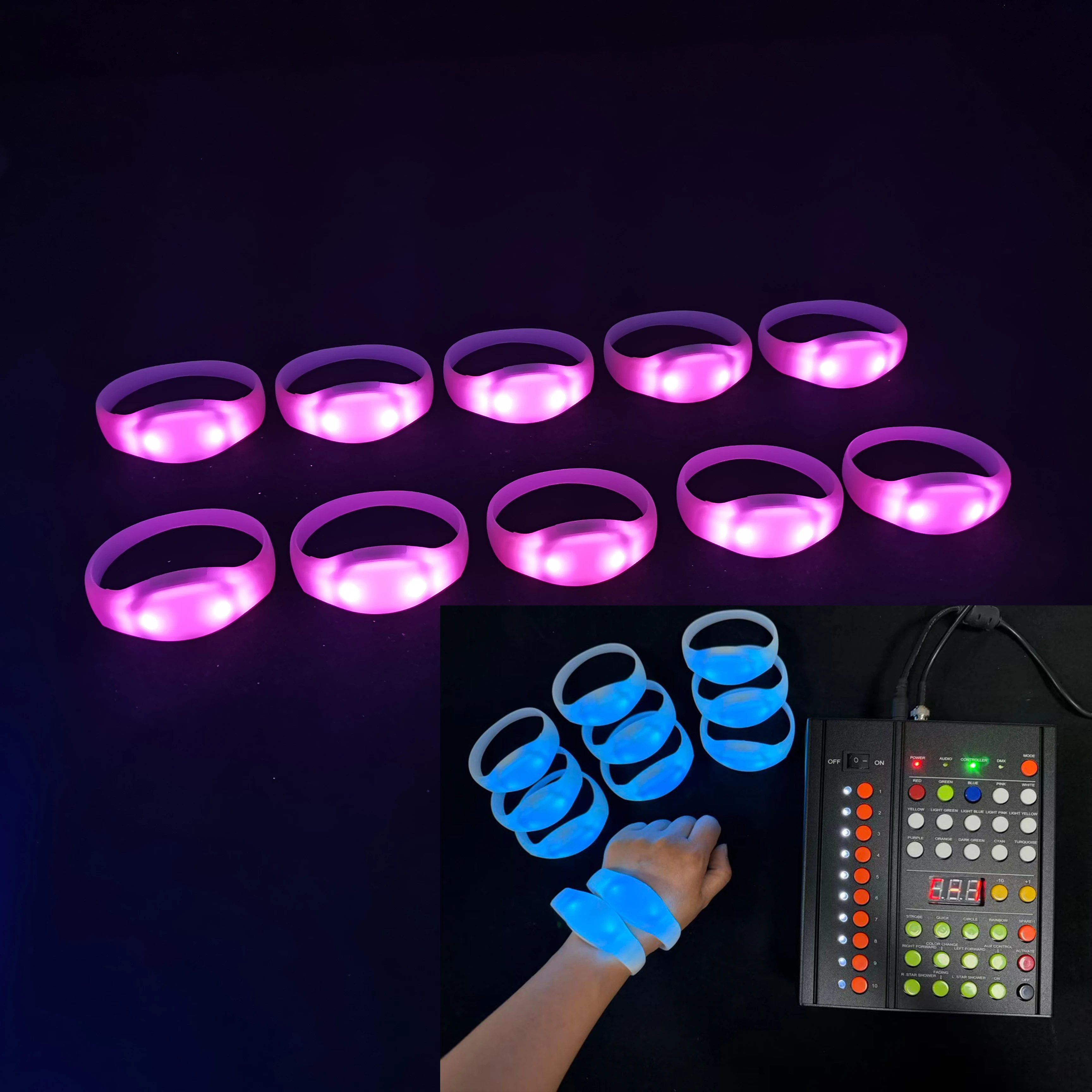 

DMX Function LED TPU Silicone Bracelets