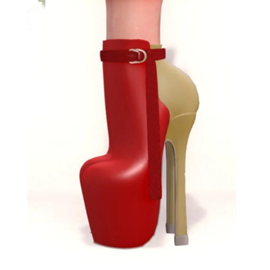 حزام أسود مشبك منصة الأحذية جولة تو رقيقة عالية الكعب موضة مثير شتاء رائع حجم كبير 2025 أحذية امرأة Zapatillas Mujer