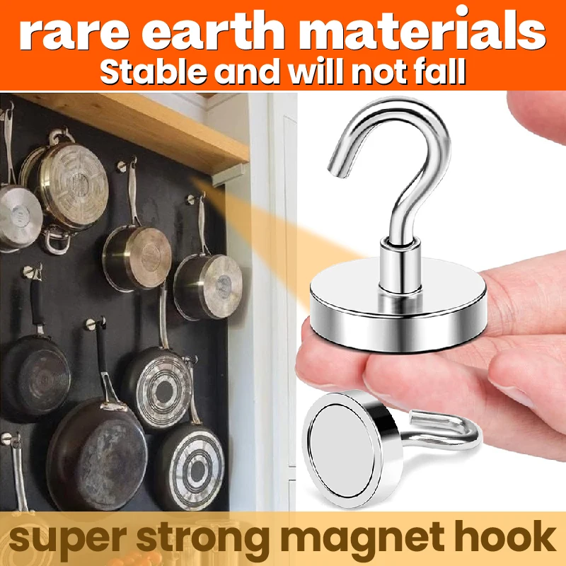 Super Stronger Neodymium Magnetic Hooks Heavy Duty Magnetic Hooks For Hanging,Buckle Hook Clasps For Outdoor Tent Canopy Hanging