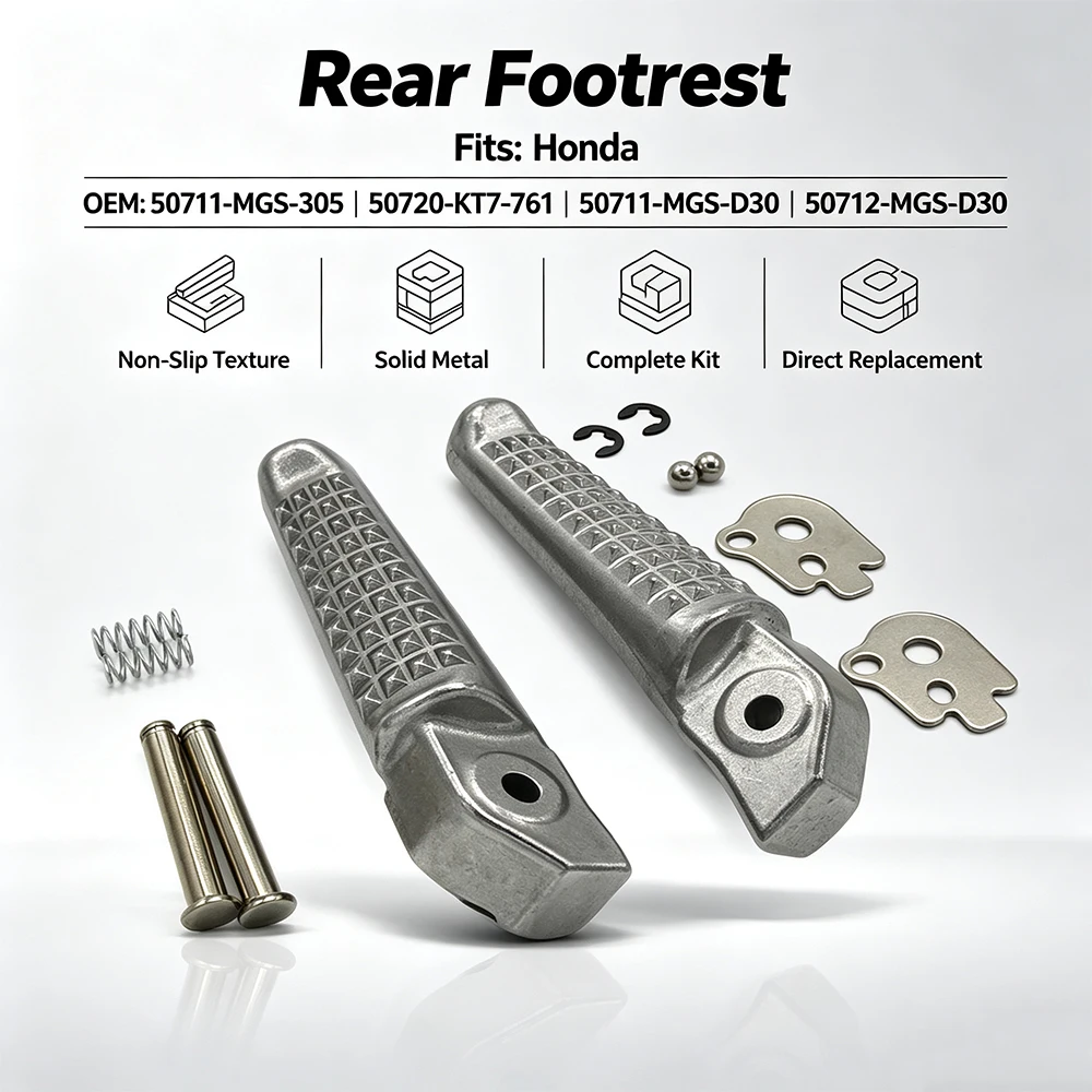 Motorcycle Rear Footrest Foot Pegs Pedals for Honda NC750 X XD NC700X VFR800F FD 750F VTR1000F SP NT400 NT650 NT700 NTV600 650