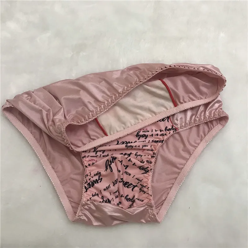 

New Sexy Underwear Men Convex Pouch Briefs Elasticity Silky Soft Letter Pattern Glossy Gay Mens Underpants