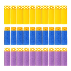 Worker Mod-dardos cortos con puntas huecas para Nerf Blaster, volante de inercia, color amarillo, morado y azul, 100 piezas