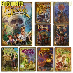 Classic Game The Secret of Monkey Island Metal Signs Garage Decoration Home Cinema Kitchen Design Tin Sign Posters Gift for Kids