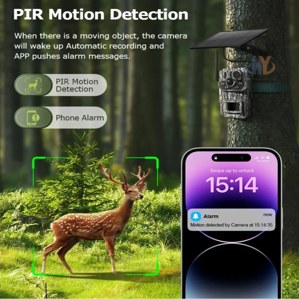 3MP 4G Hunting CameraGPS Camera Trap Temperature DetectionWildlife Trail Camera Security Protection Video Surveillance Camera