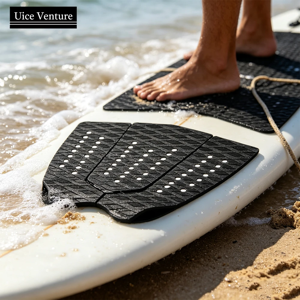 Surfboard Traction Pad SUP Board EVA Pad SUP Deck Pads 3 Piece Surfing Accessories Anti-slip Surfboard Foot Tail Pad