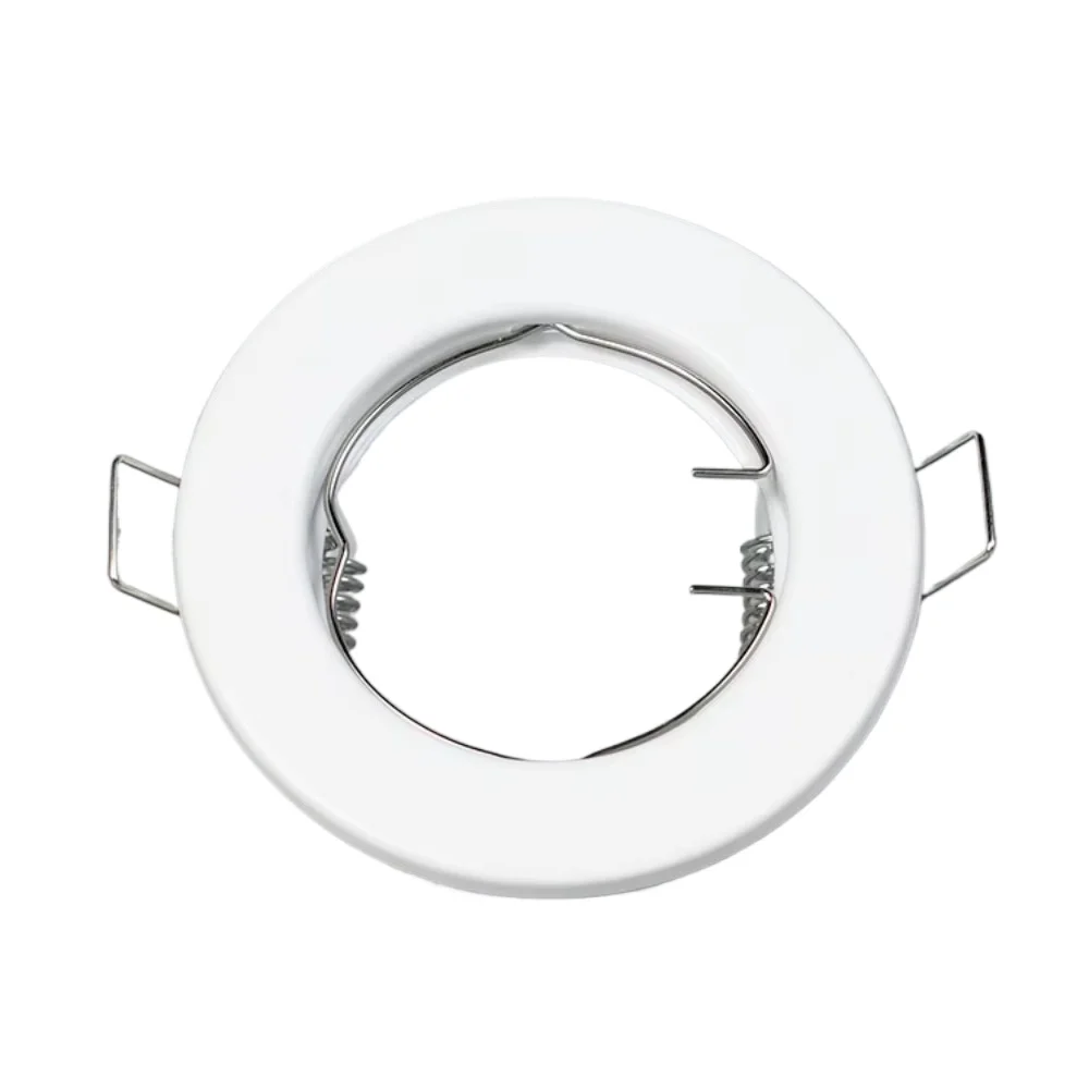 2/4/10pcs Metal White/Black GU10 Frame Recessed Lighting Fixture Fixed Spot Downlight Housing Modern Aluminum Alloy Lamp