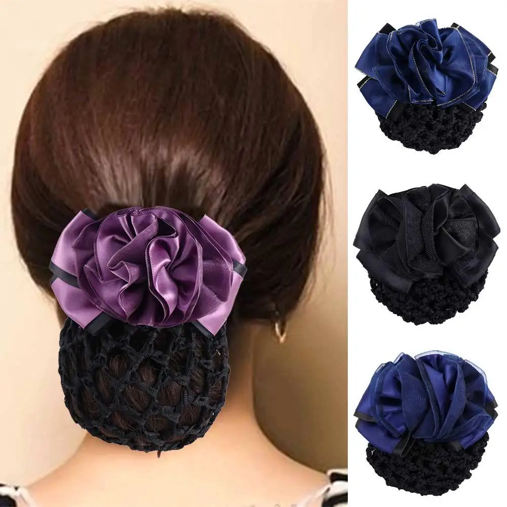 

Sweet Hairpins Nurse Hotel Headwear For Girls Hairgrips Cover Net Ponytail Clip Floral Spring Clip Korean Bun Snood