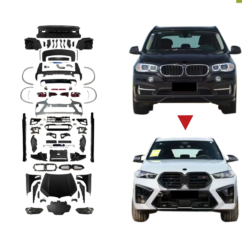 

STLF2014-2018Y X5 F15 Upgrade 2024 X5 G05 LCI M Style Bumper Kit 1:1 Old to New Kit Auto Body Systems 2024 X5M Cutting Version