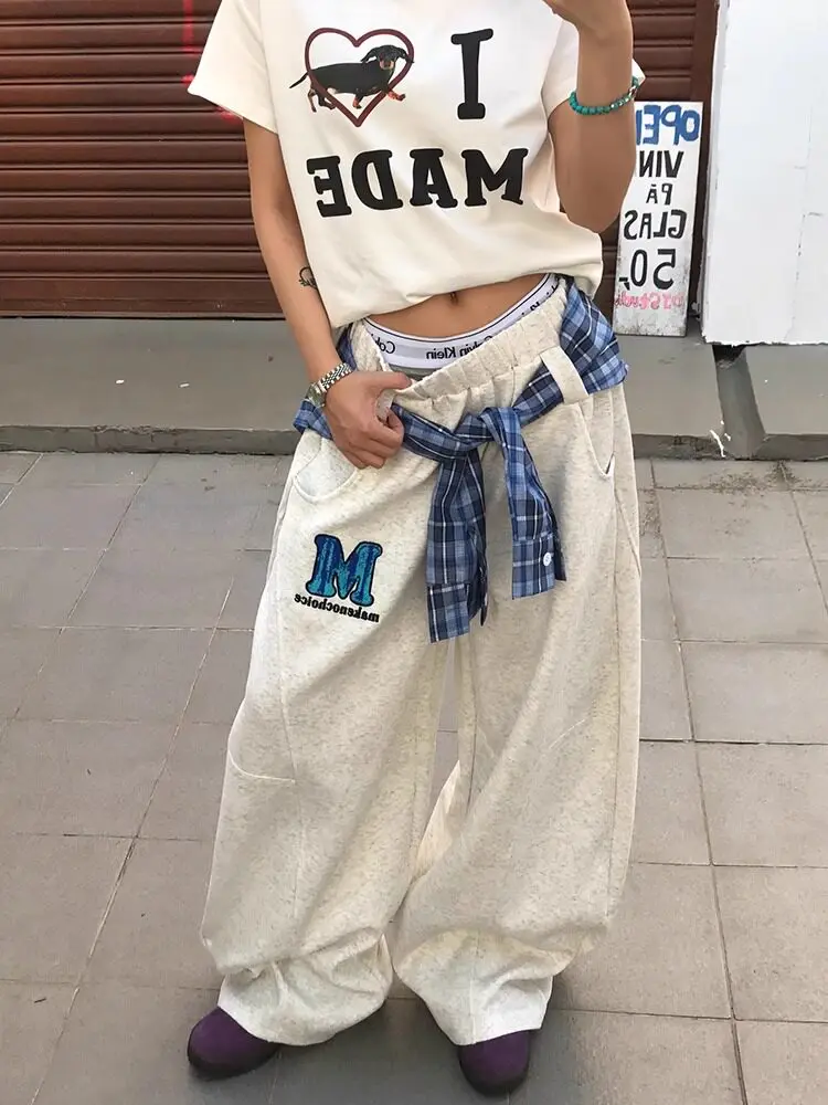 Women's Baggy Sweatpants Y2k Pants Harajuku Jazz Dance Pants Japanese 2000s Style Vintage Oversize Trousers Clothes 2026