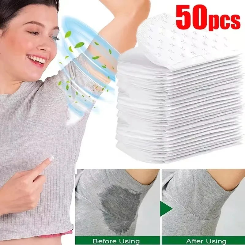 50/100pcs Disposable Armpit Sweat Pad Summer Underarm Sweat-absorb Patch Unisex Armpit Absorb Sweat Deodorants Paster Shield Pad