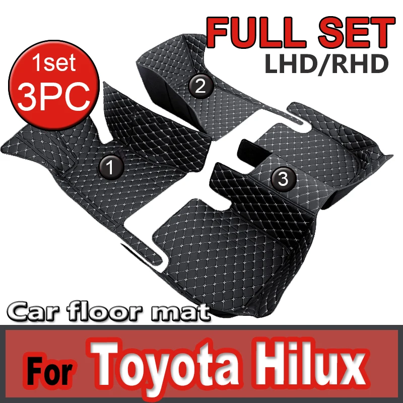 Car Floor Mats For Toyota Hilux 2022 2021 2020 2019 2018 2017 2016 2015 2014 2013 2012 2011 2010 2009 Custom Carpets Cover Rug