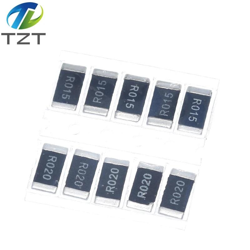 TZT – kit d'échantillons de résistances en alliage 2512, 50 pièces, 10 types x 5 pièces = 50 pièces R001 R002 R005 R008 R010 R015 R020 R025 R050 R100