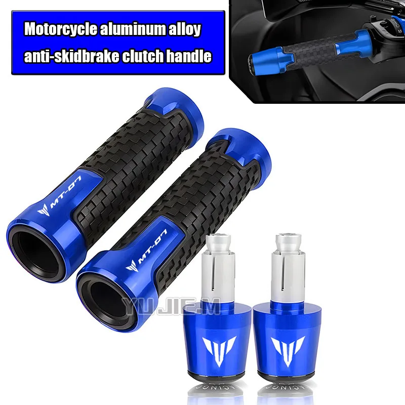 Para YAMAHA MT-07 MT07 MT 07 CNC empuñaduras de manillar de motocicleta de alta calidad tapa de extremo de barra de mango