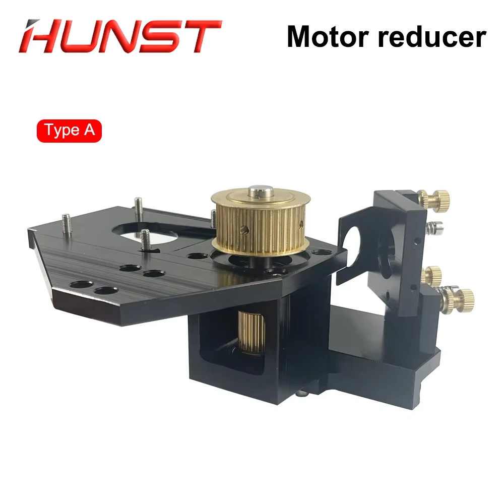 HUNST CO2 Black Motor Reducer Laser Mount Mirror 25mm Lens Integrated Mount for Laser Engraving and Cutting Machine.
