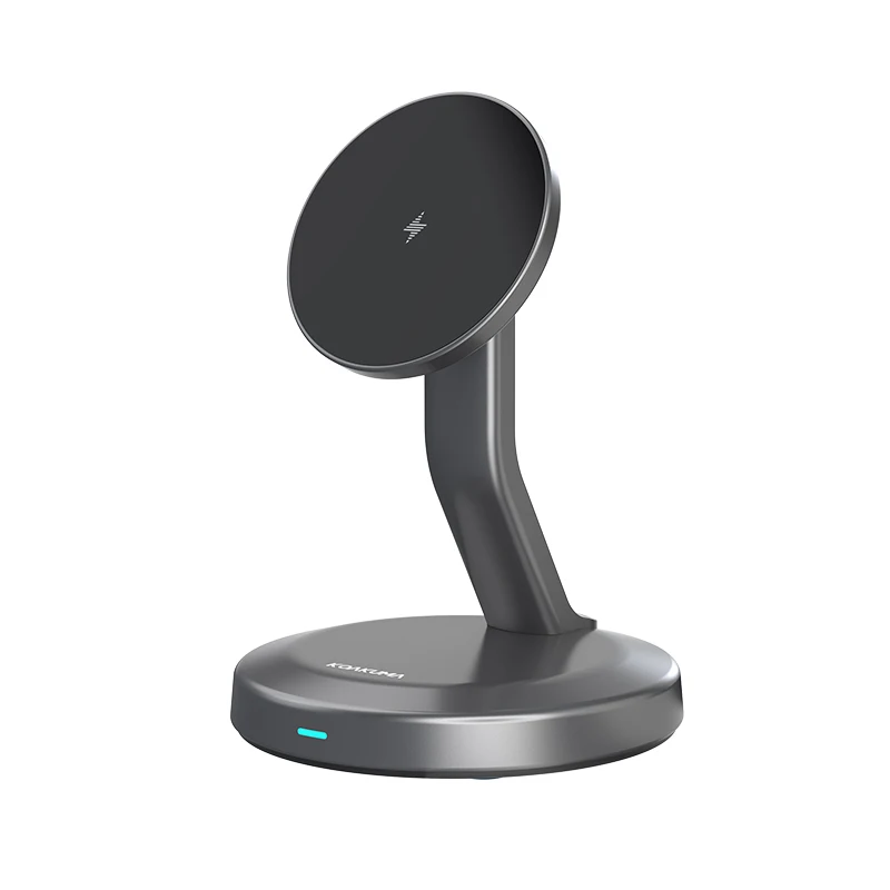 15W Fast Charging Magnetic Wireless Charger Stand 5V/1A Output OVP Protection 9V/2A Option Available for Branding