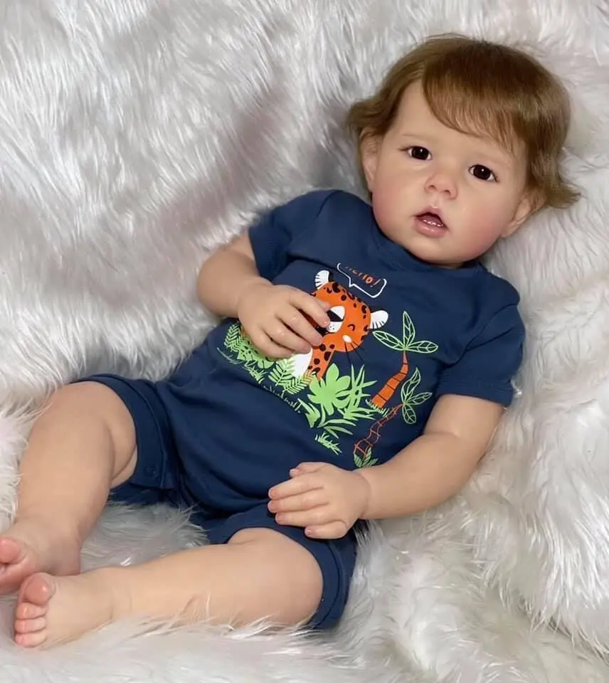 

Silicone Reborn Baby Dolls Boys Lifelike Newborn Baby Dolls Handmade Real Life Baby Dolls Reborn Toddler Birthday Christmas Toy