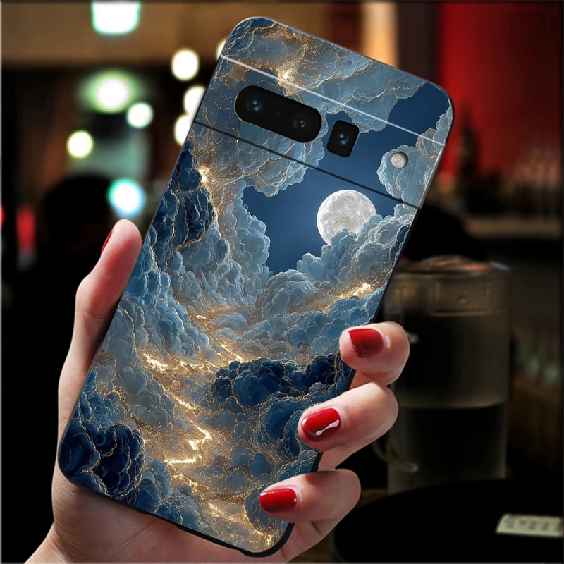

Clound Moon Star Night Carcasa Funda Phone Case For Google Pixel 10 9 Pro XL 9A 8 7 6 Pro Pixel 8A 7A 6A Pixel 8 7 6 5 Case