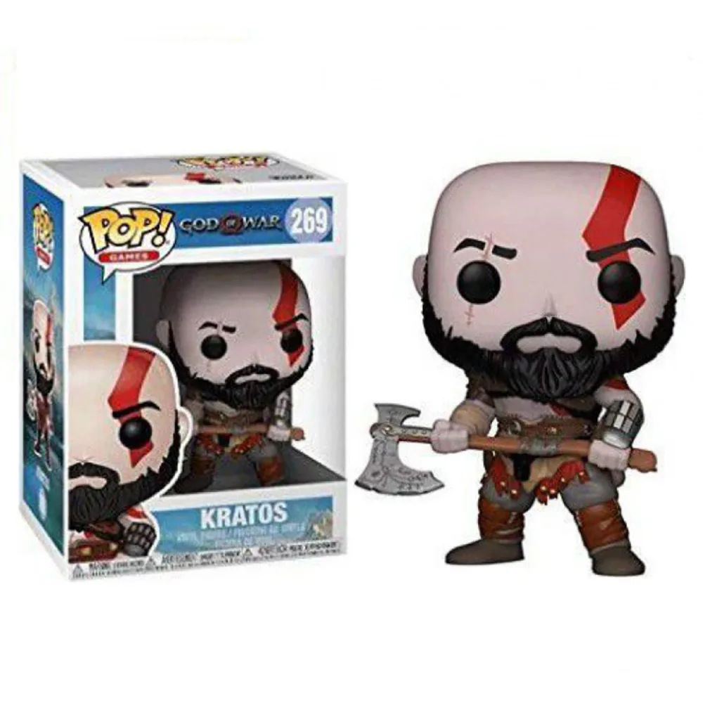 FUNKO POP Toy Figures Classic Game God of War Boy's Birthday Gift Kratos Dolls Creative Funny Christmas Ornament Models Gifts