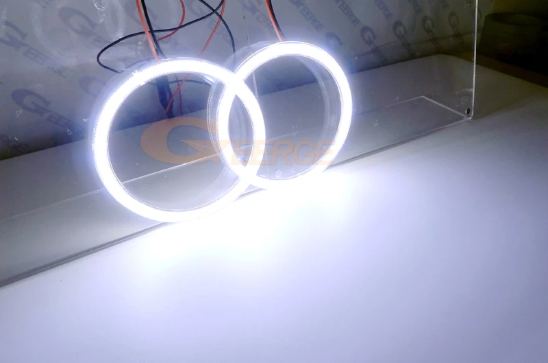 لشركة هيونداي توكسون TL TLE 2015 2016 2017 2018 ممتاز ضوء النهار الترا برايت COB Led عيون الملاك عدة خواتم هالة