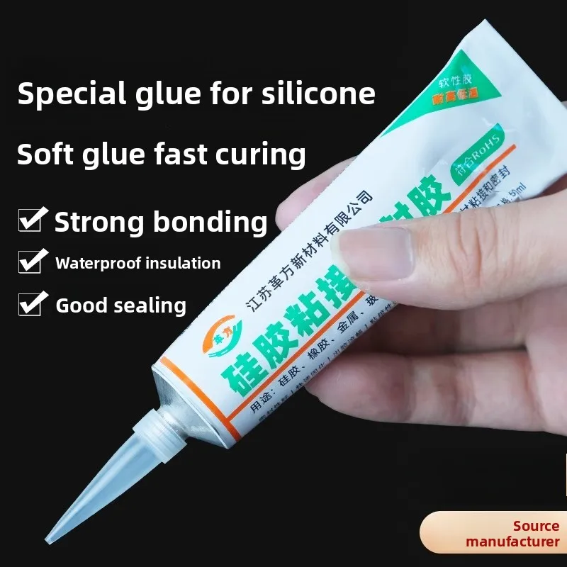 

Transparent Silicone Adhesive, Flexible & Strong for Metal/Plastic/Glass