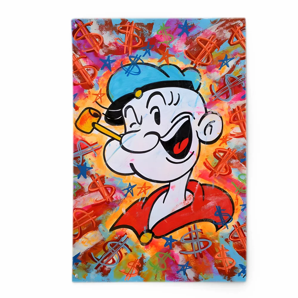 Cartoon P-Popeye The Sailor Flag DIY Flag For Family Group Party Living Room Home Dorm Decor Wall Art Decor Banner