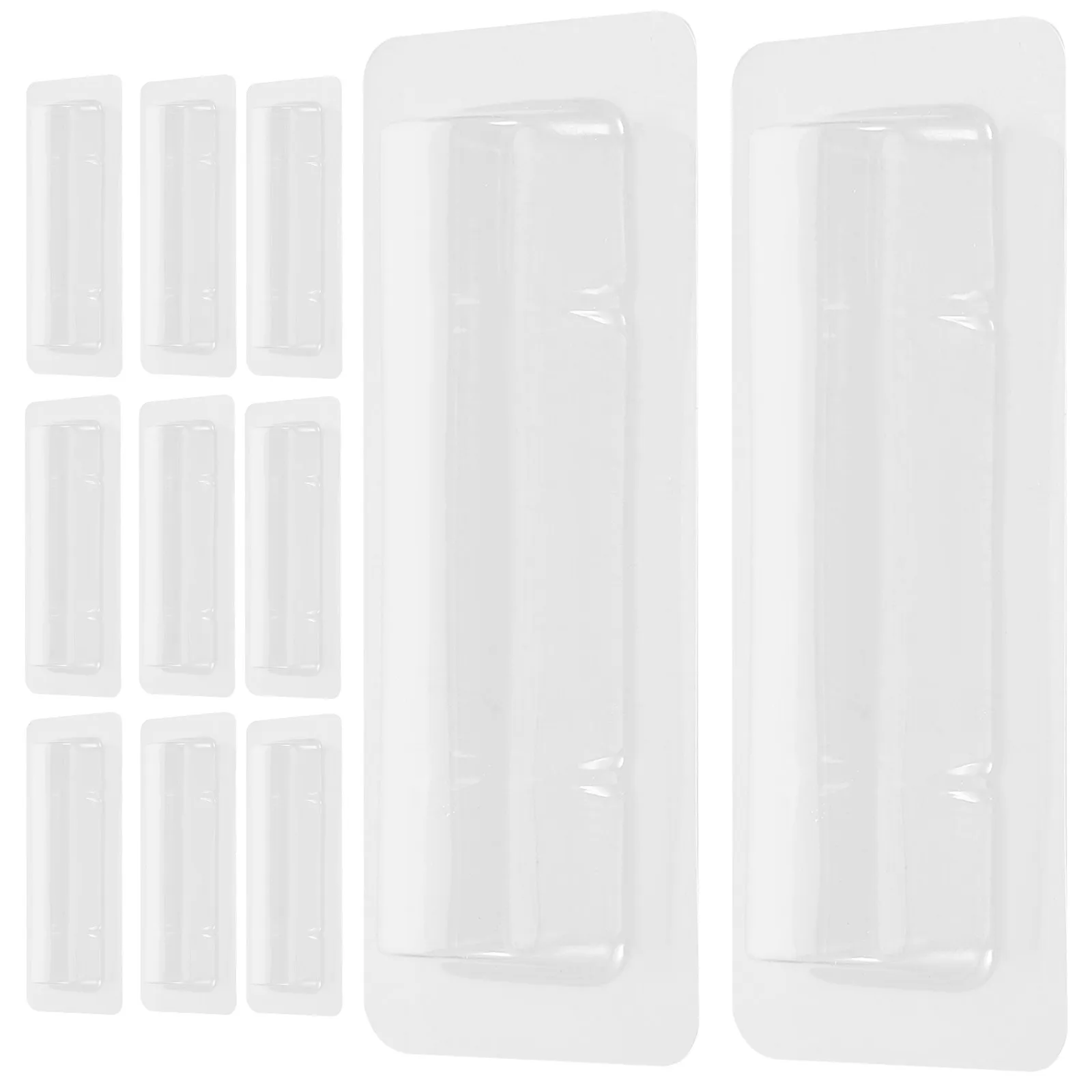 60pcs Clear Lipstick Blister Boxes Double Sided Tape Lip Balm Containers Gloss Holder Transparent Plastic Storage Protective