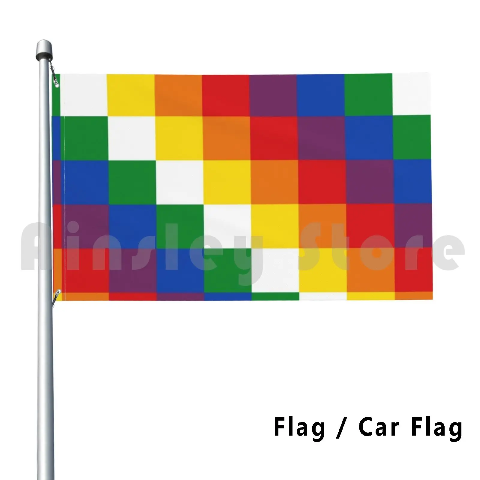 Wiphala Flag Car Flag Funny Flag Indigenous Bolivia Peru Equador Andes