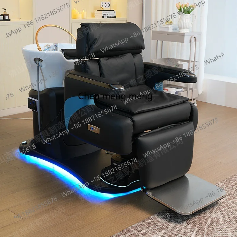 

Intelligent high-end hair care chair rotating flush bed multi-function electric shampoo bed beauty shop
