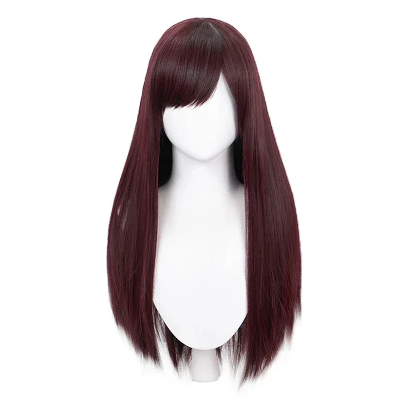 AAA 2025 D. لعبة DOKIDOKI كوسبلاي D.Vaa شعر مستعار بني طويل للنساء شعر صناعي مقاوم للحرارة