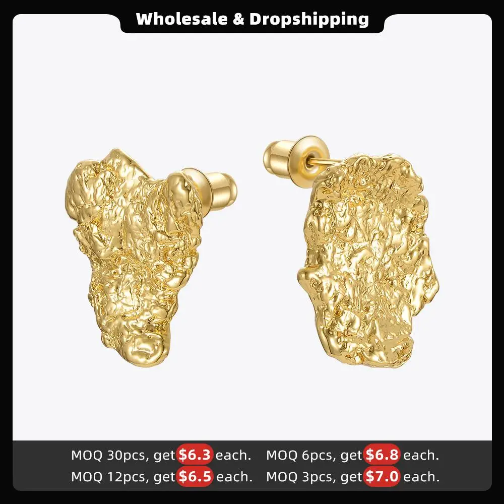 ENFASHION Irregular Rock Earrings For Women Gothic Stud Earring Gold Color Korean Fashion Jewelry Boucle Oreille Femme E211287