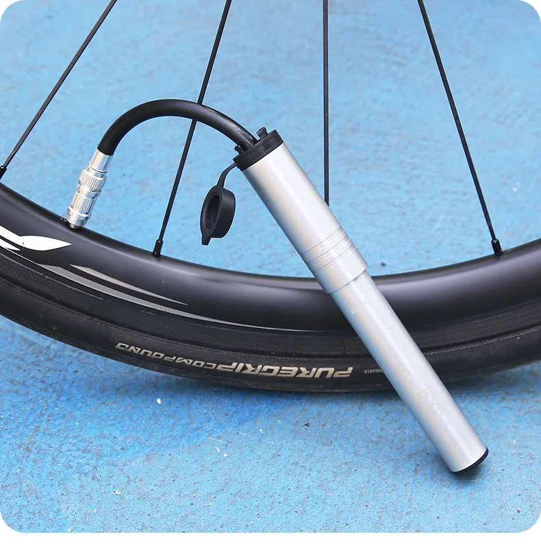 CXWXC Mini-Fahrradpumpe, max. 160 psi, tragbar, Schrader, Presta-Ventil, Luftpumpe, Aluminiumlegierung, Radfahren, versteckter Schlauch, Reifen, Handluftpumpe – Detail 22